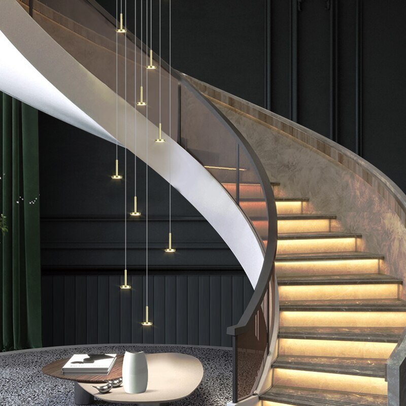 Designer Arc Luxury Staircase Chandelier-MinimalisticDecor.com