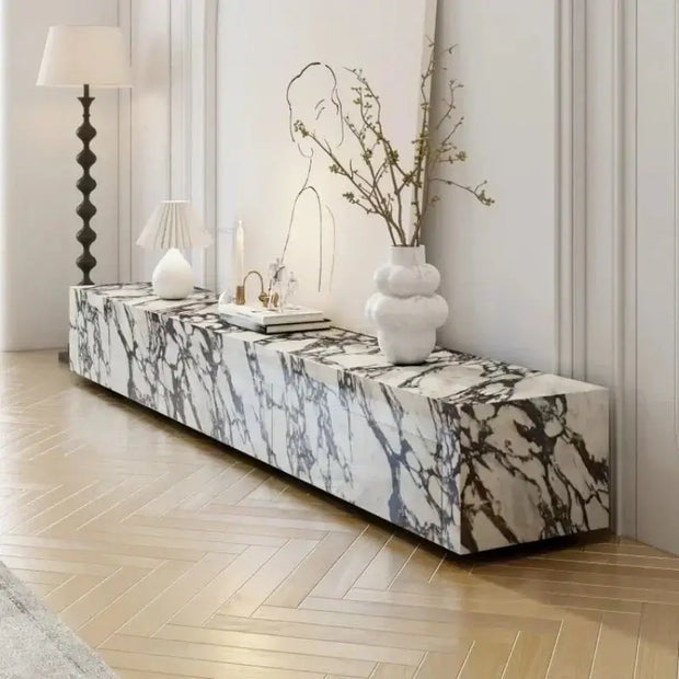 Designer Marble Pattern TV Stands for Living Room-MinimalisticDecor.com