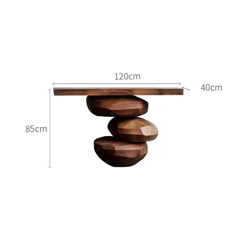 Designer Minimalist Oak Wood Trendy Console Table-MinimalisticDecor.com