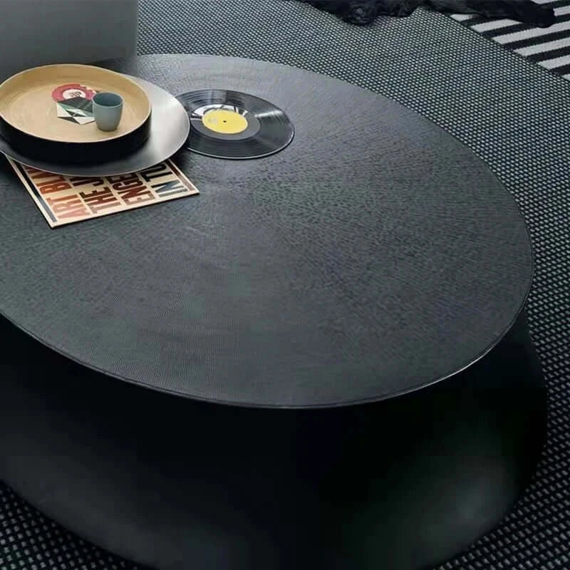 Designer Resin Fiber Wood Electroplated Coffee Table-MinimalisticDecor.com