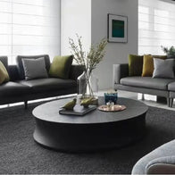 Designer Resin Fiber Wood Electroplated Coffee Table-MinimalisticDecor.com