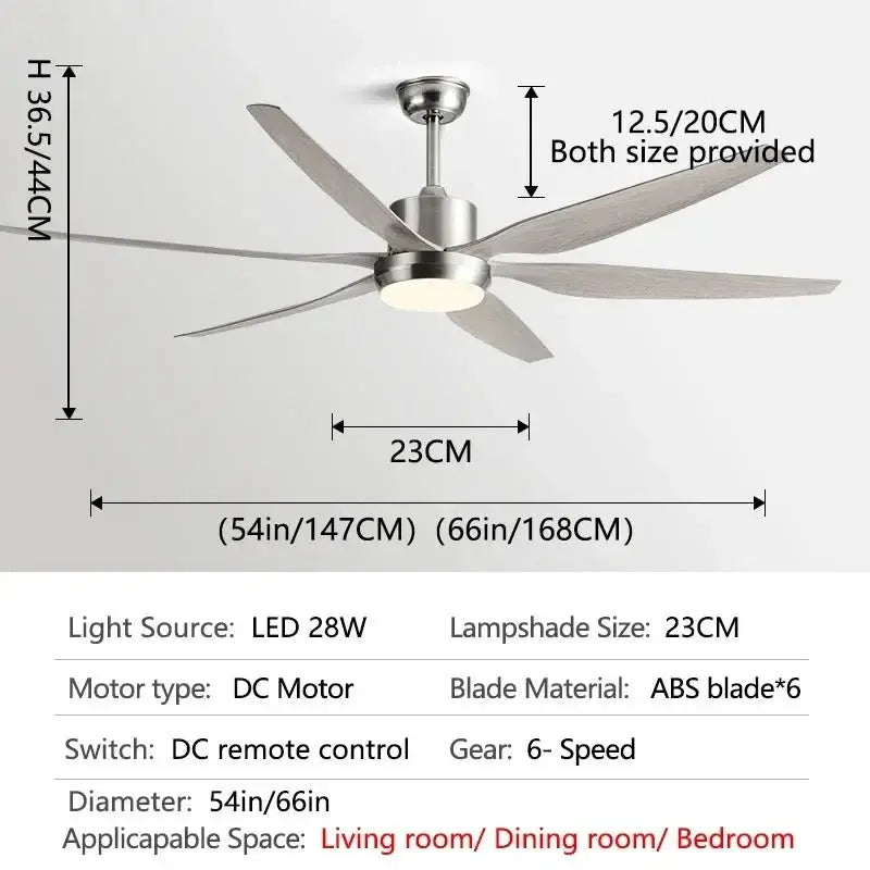 Designer Six Leaves Strong Wind Ceiling Fan-MinimalisticDecor.com