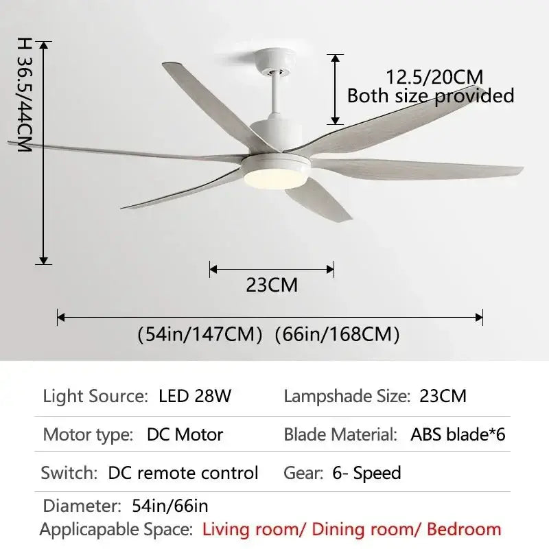 Designer Six Leaves Strong Wind Ceiling Fan-MinimalisticDecor.com