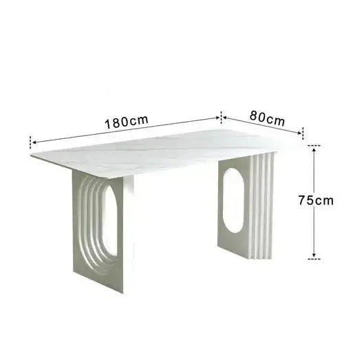 Designer Slate Dining Table Set – Lasting Durability-MinimalisticDecor.com
