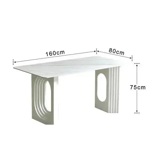 Designer Slate Dining Table Set – Lasting Durability-MinimalisticDecor.com