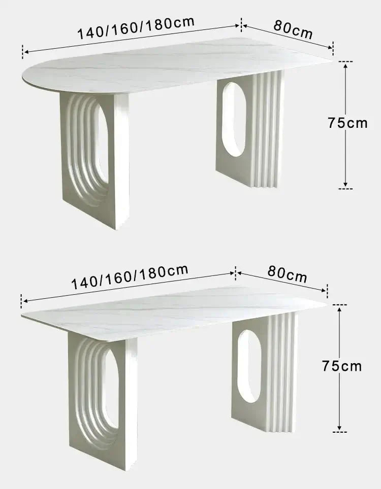 Designer Slate Dining Table Set – Lasting Durability-MinimalisticDecor.com