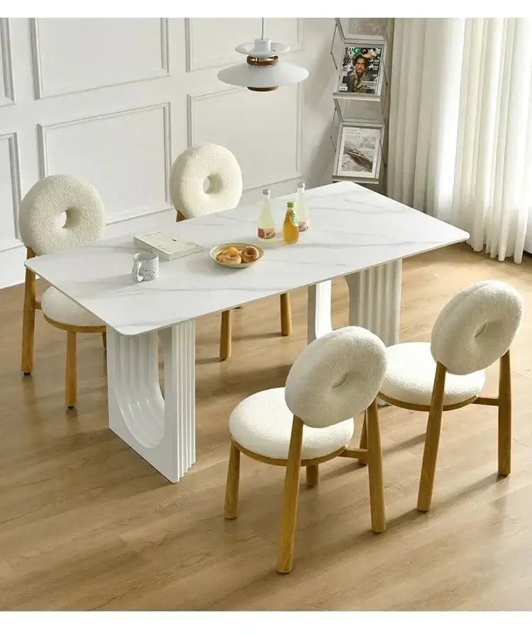 Designer Slate Dining Table Set – Lasting Durability-MinimalisticDecor.com