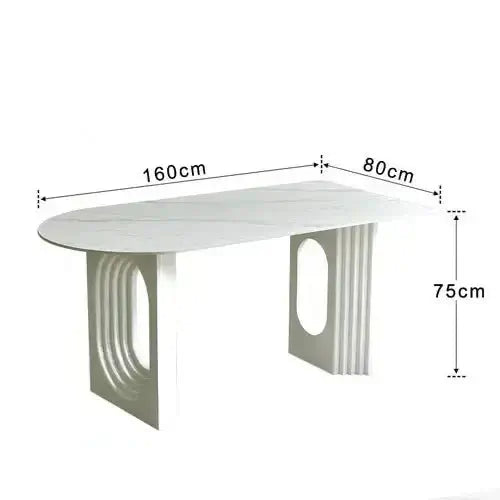 Designer Slate Dining Table Set – Lasting Durability-MinimalisticDecor.com