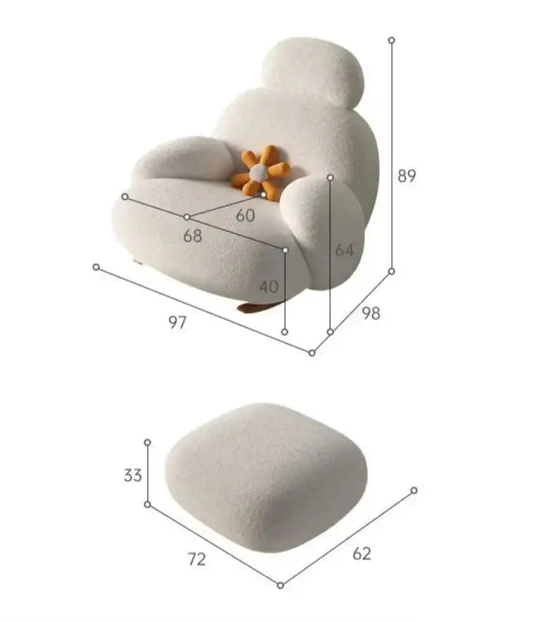Designer Soft Ultralight Lazy Meubles De Salon Chair-MinimalisticDecor.com