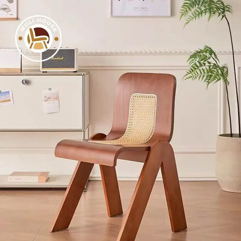 Designer Wabi Retro Rattan Dining Chair-MinimalisticDecor.com