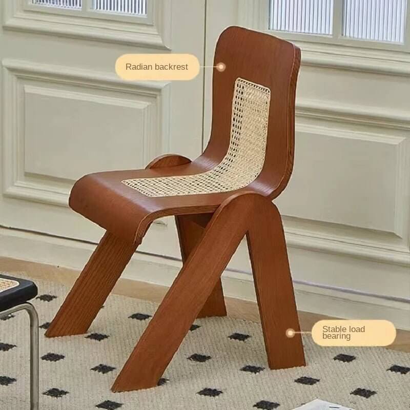 Designer Wabi Retro Rattan Dining Chair-MinimalisticDecor.com