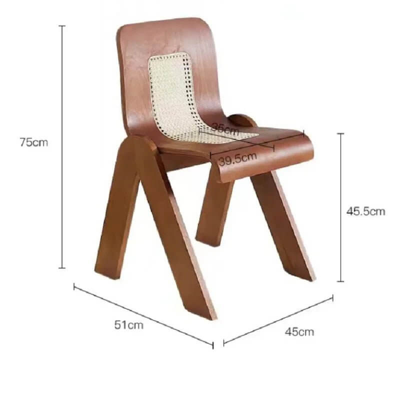 Designer Wabi Retro Rattan Dining Chair-MinimalisticDecor.com