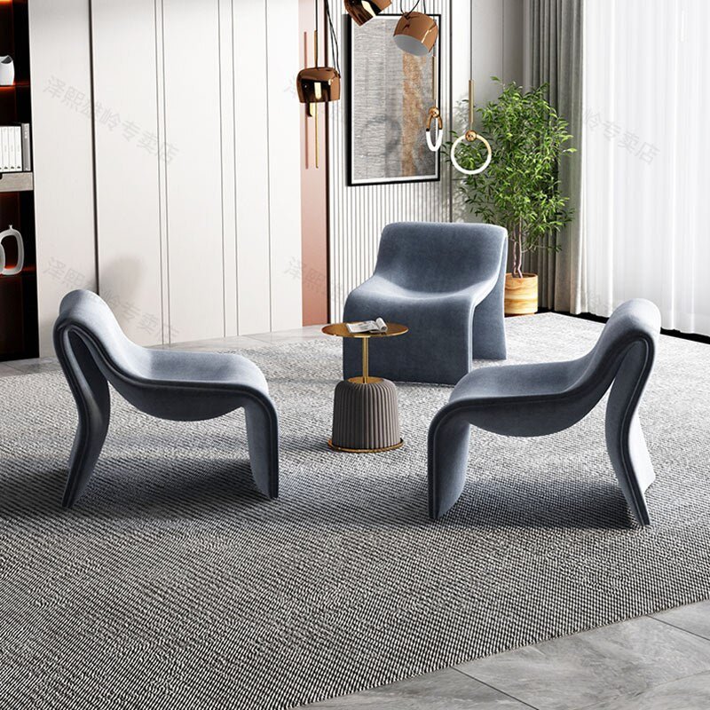 Designer Wave Lounge Sofa Chair – Modern Curved Accent Seating-MinimalisticDecor.com