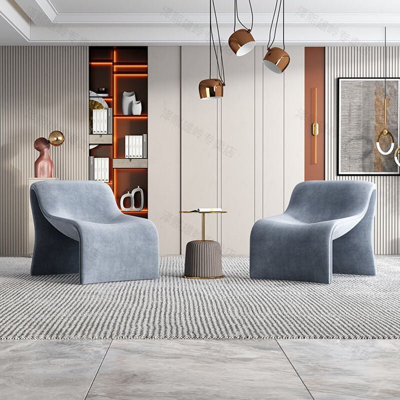 Designer Wave Lounge Sofa Chair – Modern Curved Accent Seating-MinimalisticDecor.com