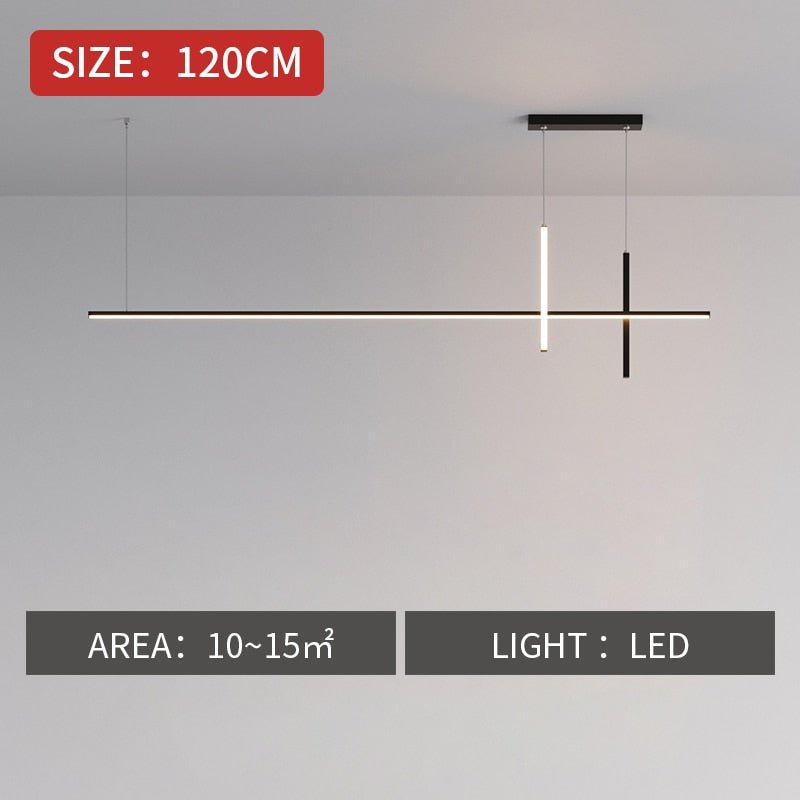 Dining Room Chandelier LED - Minimalist Strip Designer Lamp-MinimalisticDecor.com