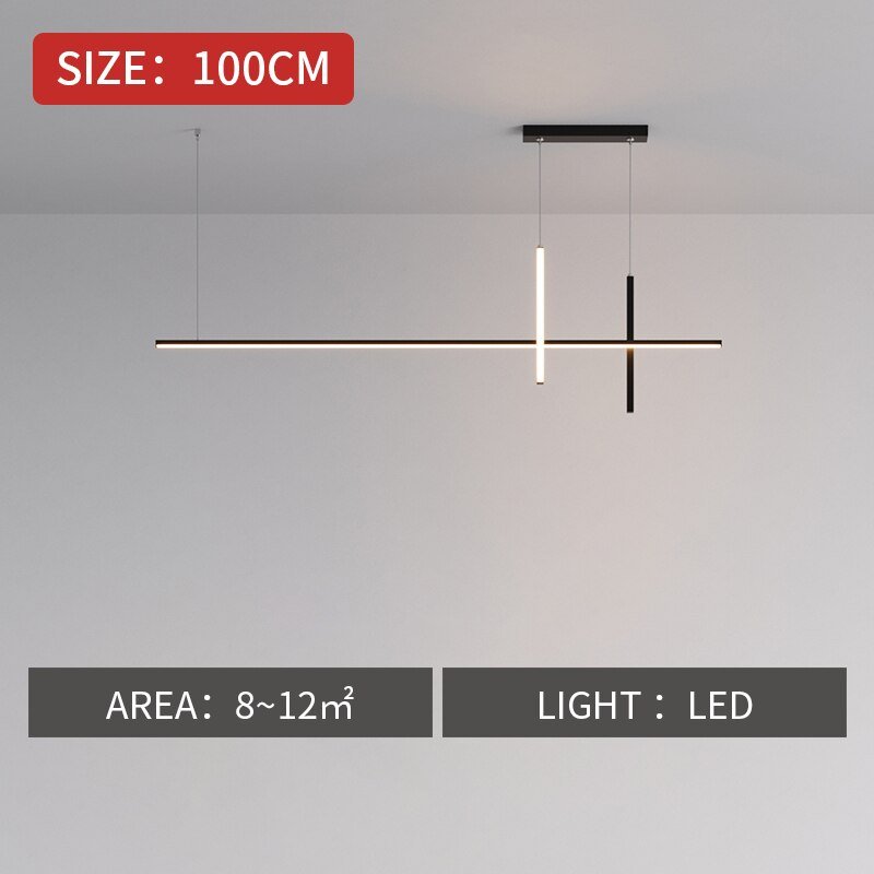 Dining Room Chandelier LED - Minimalist Strip Designer Lamp-MinimalisticDecor.com