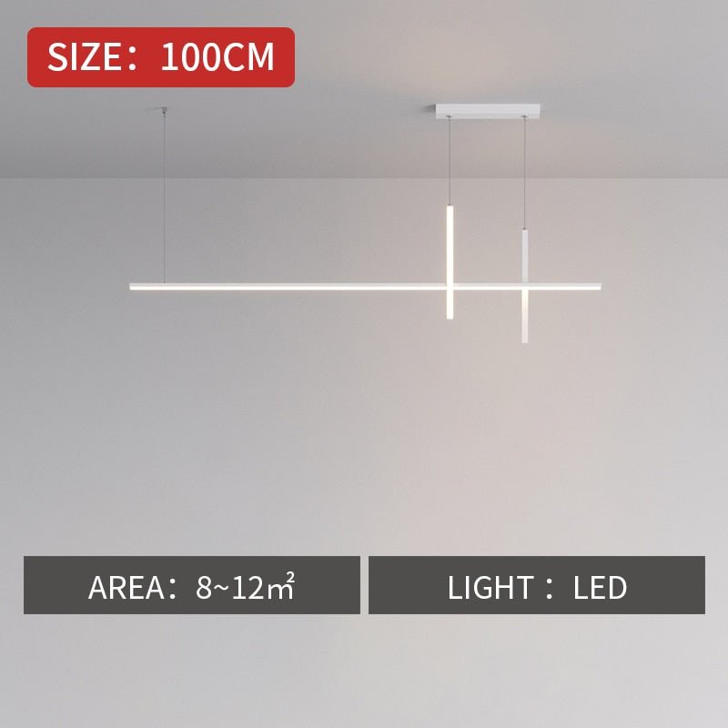 Dining Room Chandelier LED - Minimalist Strip Designer Lamp-MinimalisticDecor.com