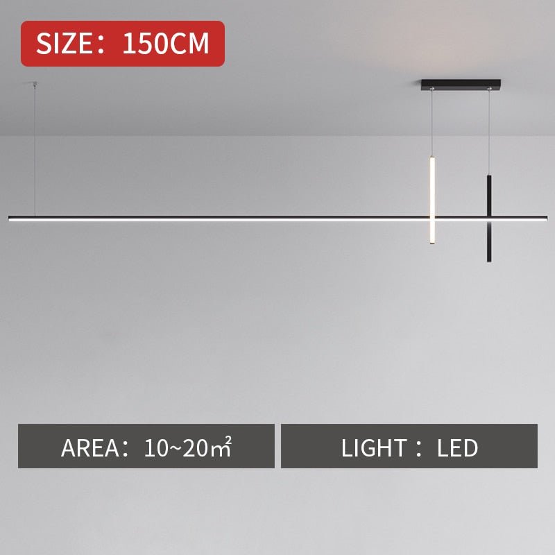 Dining Room Chandelier LED - Minimalist Strip Designer Lamp-MinimalisticDecor.com