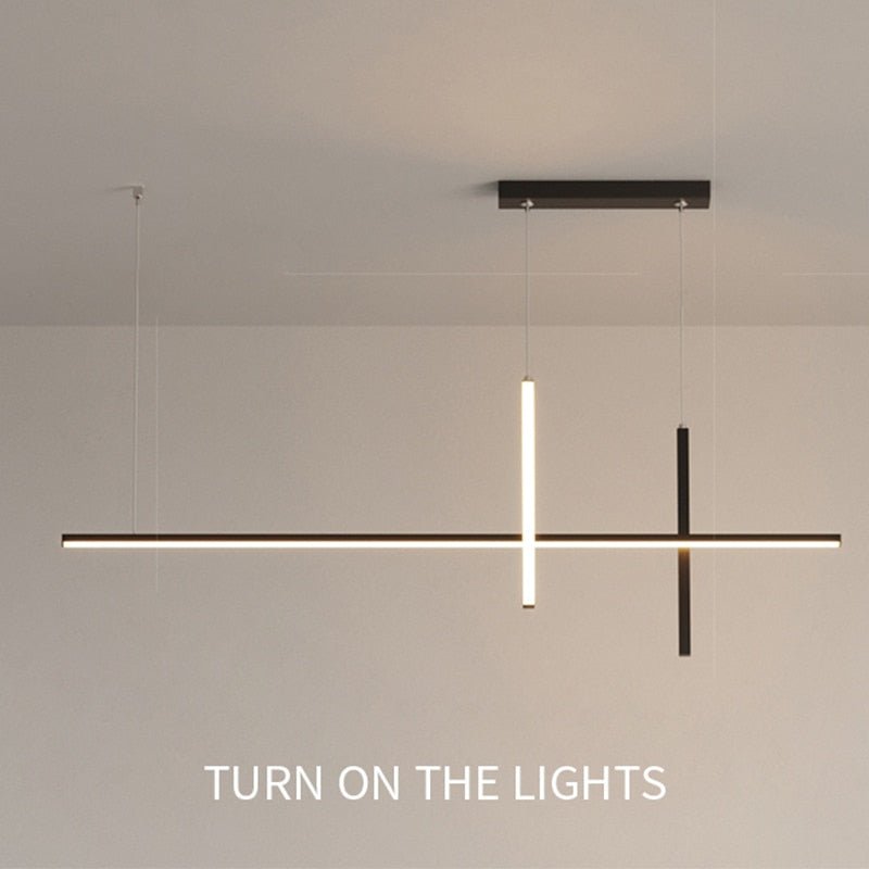 Dining Room Chandelier LED - Minimalist Strip Designer Lamp-MinimalisticDecor.com