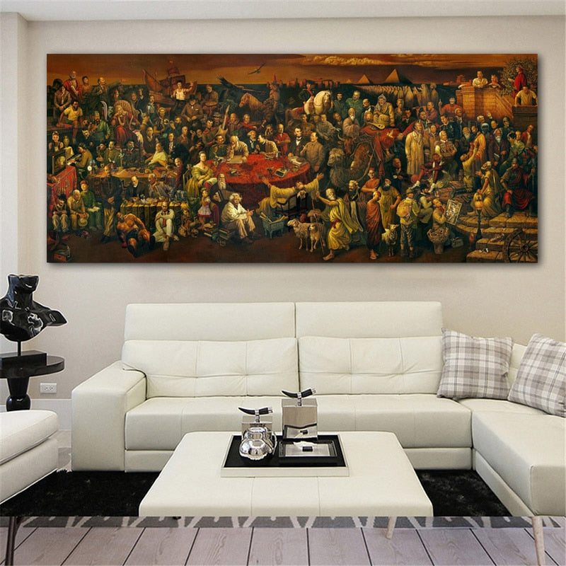 Discussing Divine Comedy Canvas Wall Art-MinimalisticDecor.com