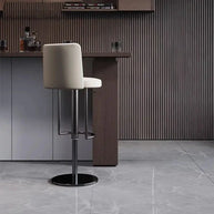 Disk Base Leather Adjustable Bar Stool-MinimalisticDecor.com