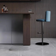 Disk Base Leather Adjustable Bar Stool-MinimalisticDecor.com