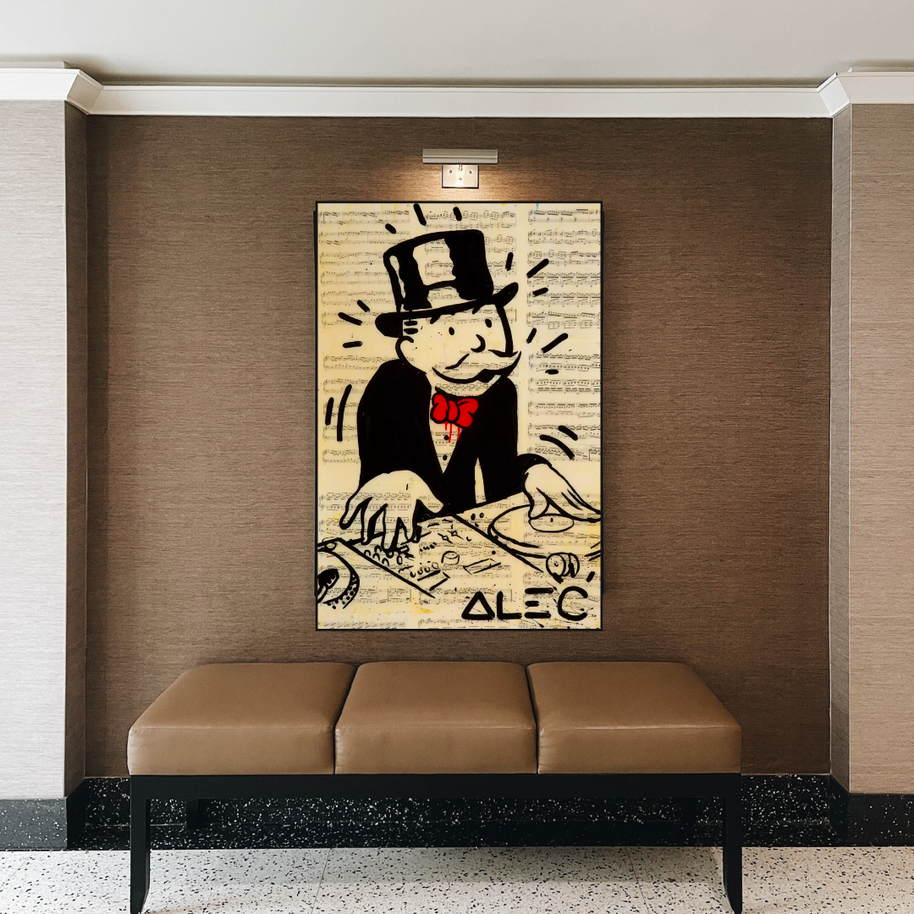 DJ Rocks: Get Your Mr Monopoly Canvas Wall Art-MinimalisticDecor.com