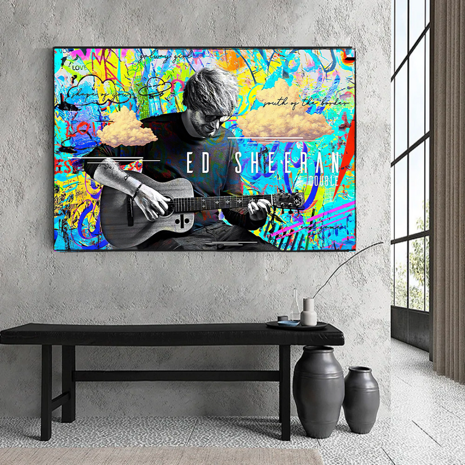 Ed Sheeran Singer Canvas Wall Art for Home Living and Office-MinimalisticDecor.com