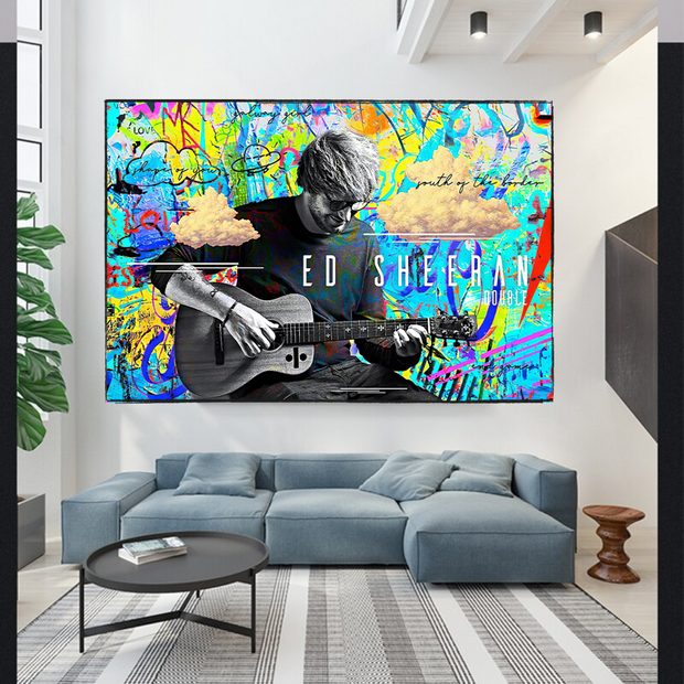Ed Sheeran Singer Canvas Wall Art for Home Living and Office-MinimalisticDecor.com