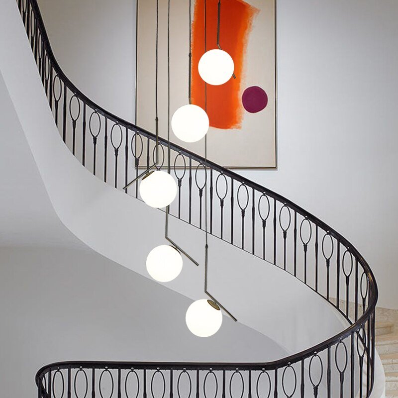 Edged Glass Globes Chandelier – Modern LED Pendant Light for Elegant Interiors-MinimalisticDecor.com