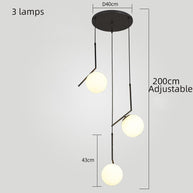 Edged Glass Globes Chandelier – Modern LED Pendant Light for Elegant Interiors-MinimalisticDecor.com