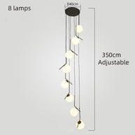 Edged Glass Globes Chandelier – Modern LED Pendant Light for Elegant Interiors-MinimalisticDecor.com