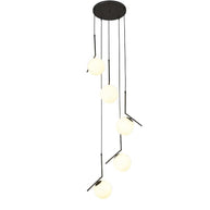 Edged Glass Globes Chandelier – Modern LED Pendant Light for Elegant Interiors-MinimalisticDecor.com