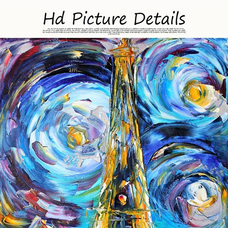 Eiffel Tower Of Paris Night Canvas Wall Art-MinimalisticDecor.com
