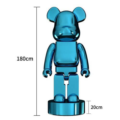 Electroplating Multicolour Bearbrick Statue Large-MinimalisticDecor.com