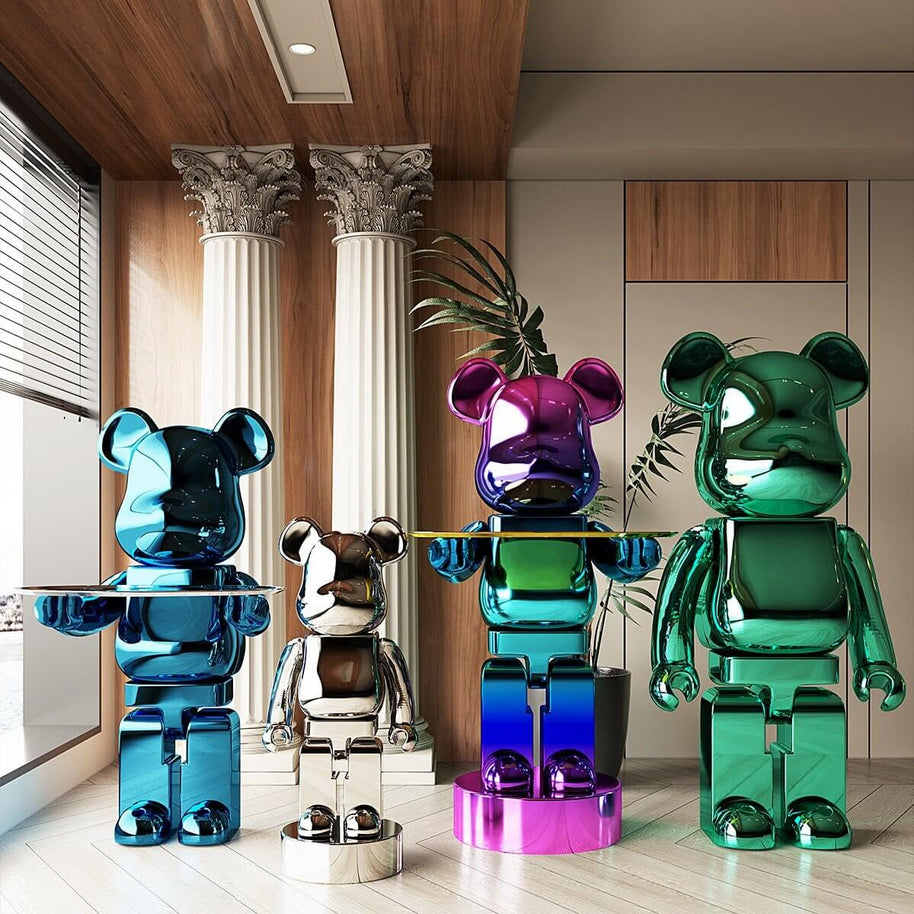 Electroplating Multicolour Bearbrick Statue Large-MinimalisticDecor.com