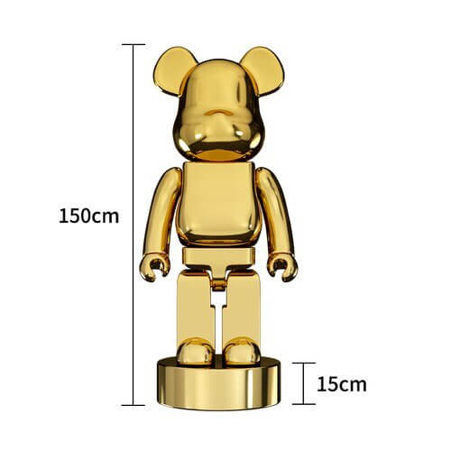 Electroplating Multicolour Bearbrick Statue Large-MinimalisticDecor.com