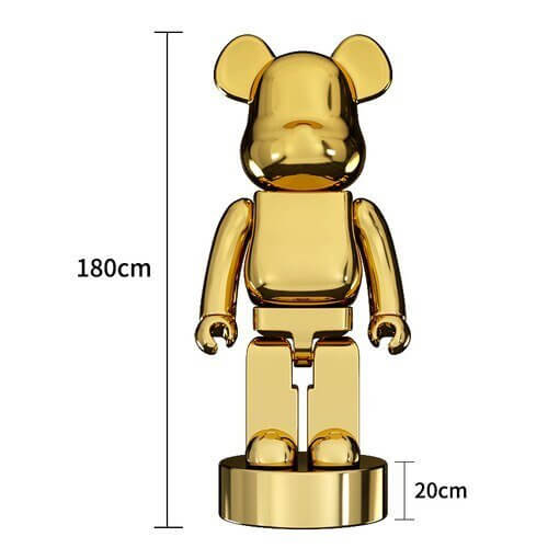 Electroplating Multicolour Bearbrick Statue Large-MinimalisticDecor.com