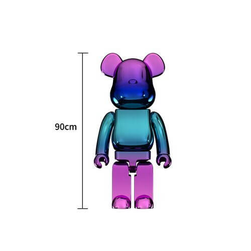 Electroplating Multicolour Bearbrick Statue Large-MinimalisticDecor.com