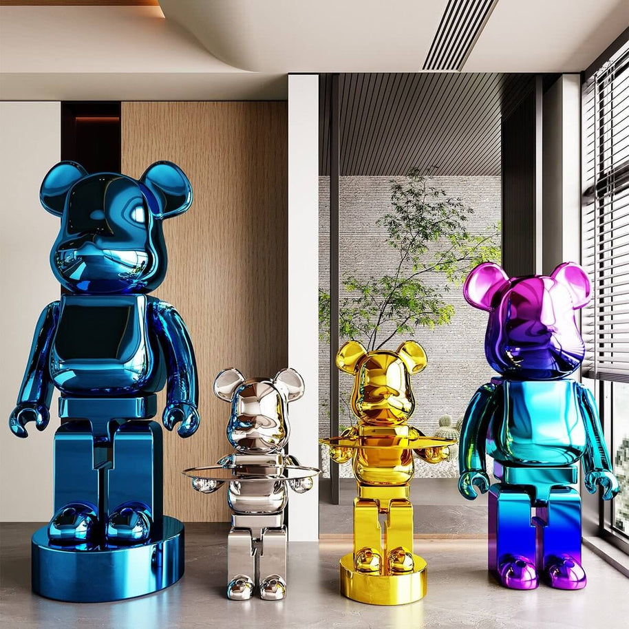 Electroplating Multicolour Bearbrick Statue Large-MinimalisticDecor.com