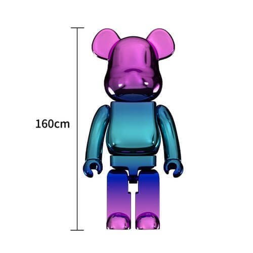 Electroplating Multicolour Bearbrick Statue Large-MinimalisticDecor.com