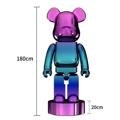 Electroplating Multicolour Bearbrick Statue Large-MinimalisticDecor.com