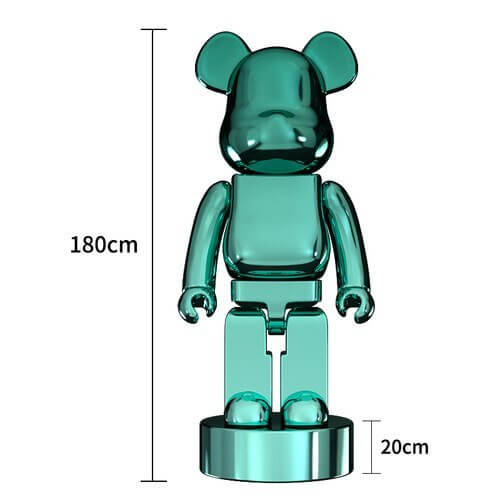 Electroplating Multicolour Bearbrick Statue Large-MinimalisticDecor.com