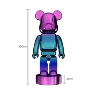 Electroplating Multicolour Bearbrick Statue Large-MinimalisticDecor.com