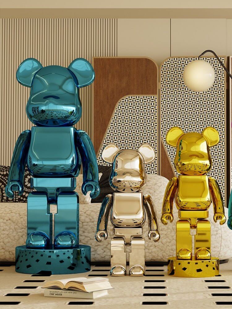 Electroplating Multicolour Bearbrick Statue Large-MinimalisticDecor.com