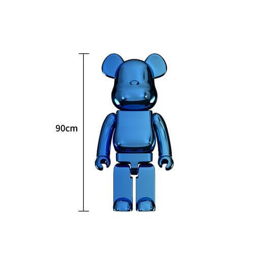 Electroplating Multicolour Bearbrick Statue Large-MinimalisticDecor.com