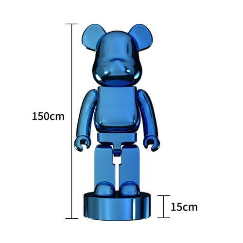 Electroplating Multicolour Bearbrick Statue Large-MinimalisticDecor.com