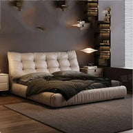 Elegant Genuine Leather Comfort Bed Set-MinimalisticDecor.com