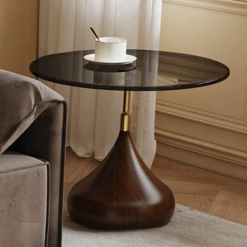 Elegant Sold Wood Corner Coffee Table with Storage-MinimalisticDecor.com
