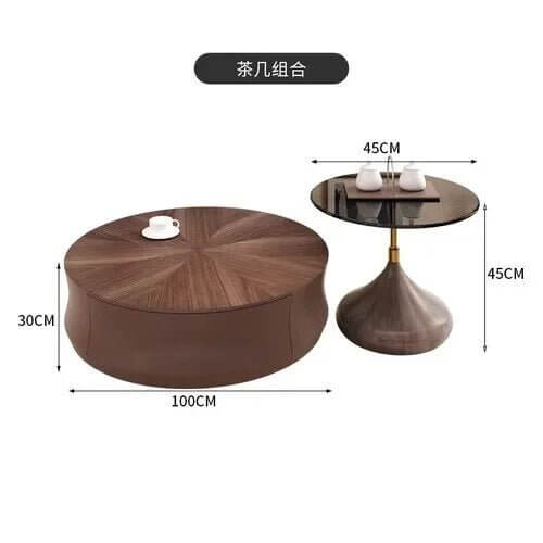 Elegant Sold Wood Corner Coffee Table with Storage-MinimalisticDecor.com